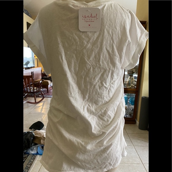 Stylish Maternity White Top Gies With Everything - Picture 4 of 8